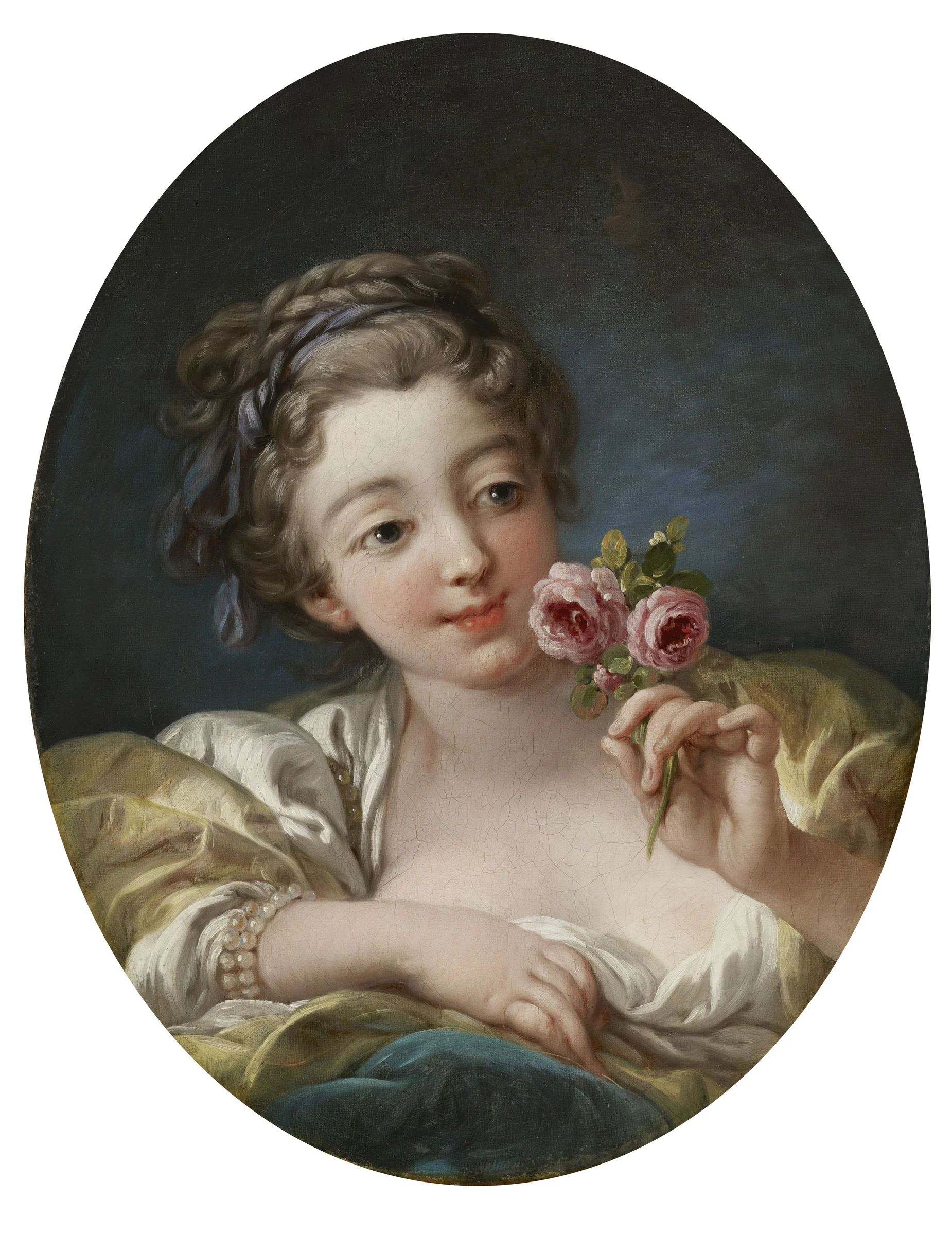 Girl with Roses — François Boucher