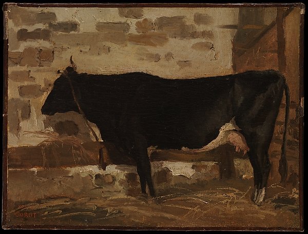 Cow in a Barn — Camille Corot