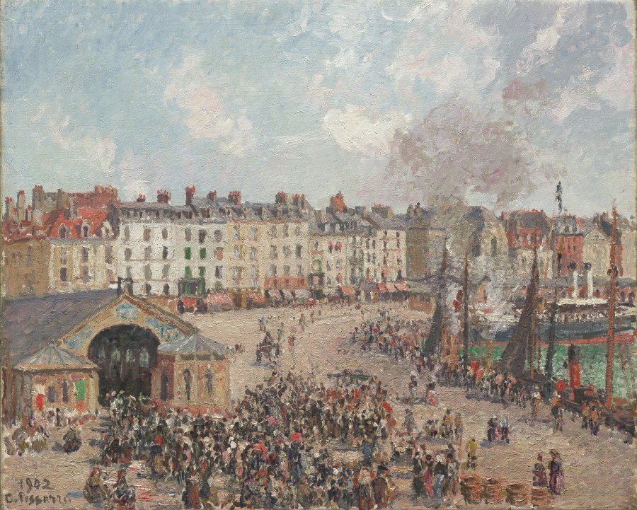 Fishmarket — Camille Pissarro (French, 1830–1903)