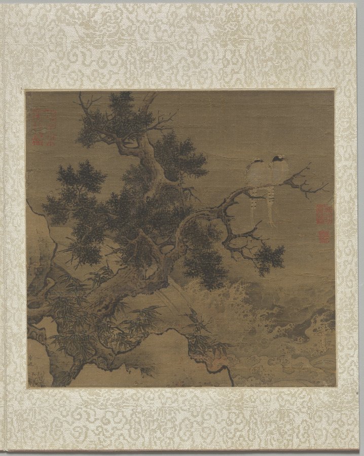 Birds on a Tree above a Cataract