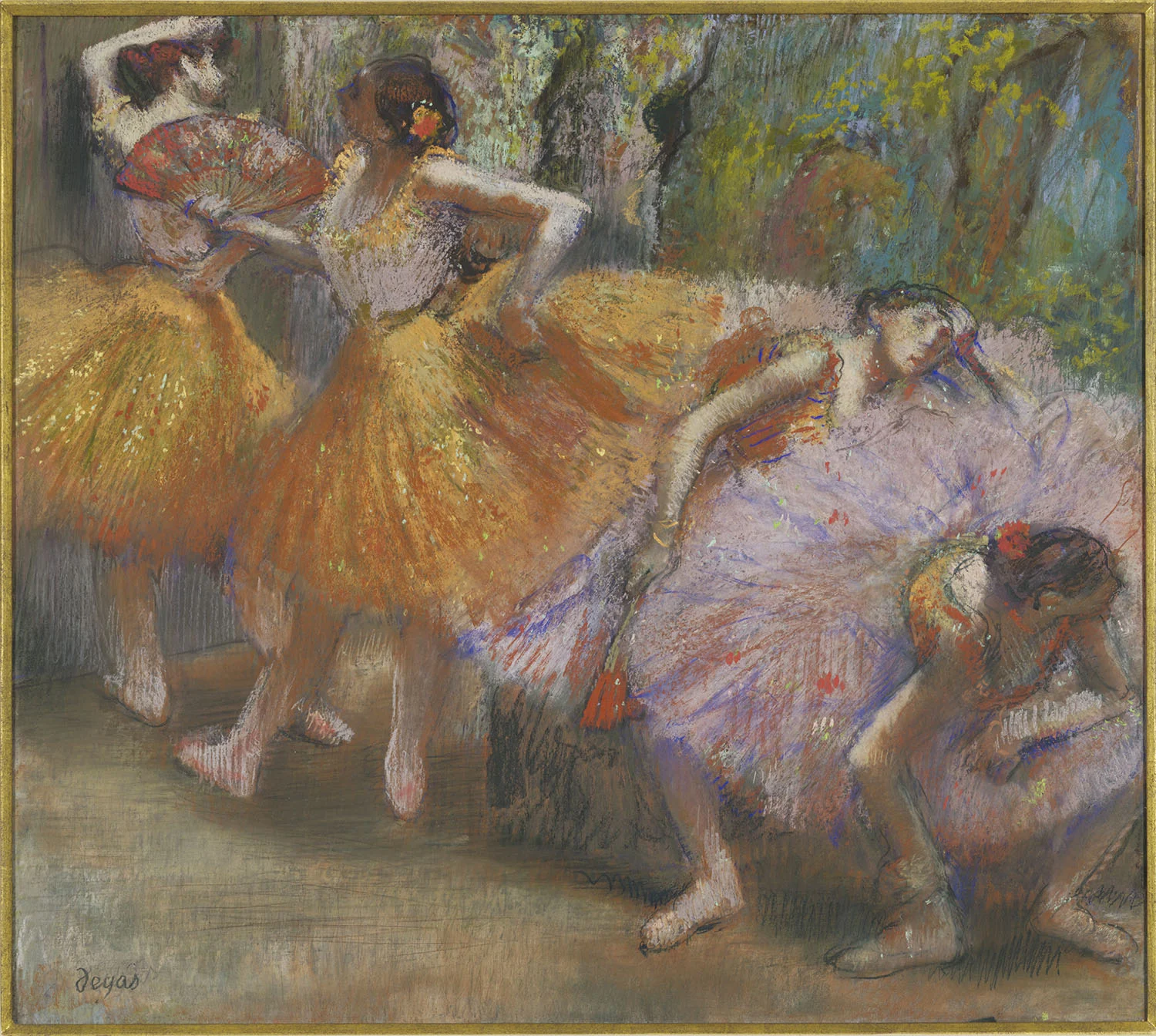 Dancers with Fans — Edgar Degas