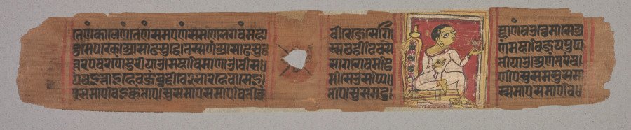 Monk Holding a Flower: Folio 2 (recto), from a Kalpa-sutra and Story of Kalakacharya