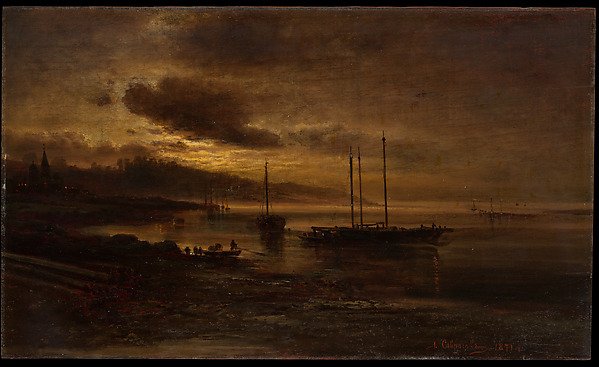 Night Scene on the Volga — Alexei Kondratievich Savrasov