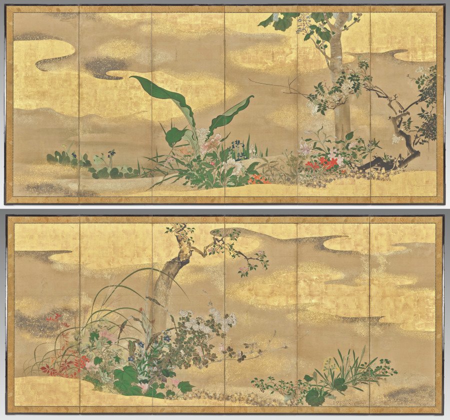 Flowers and Trees of the Four Seasons — Watanabe Shikō (Japanese, 1683–1755)