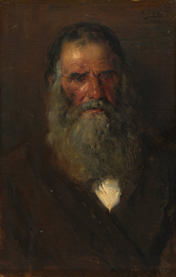 Study of the Head of an Old Man — Vladimir Egorovic Makovskij (Russian, 1846–1920)
