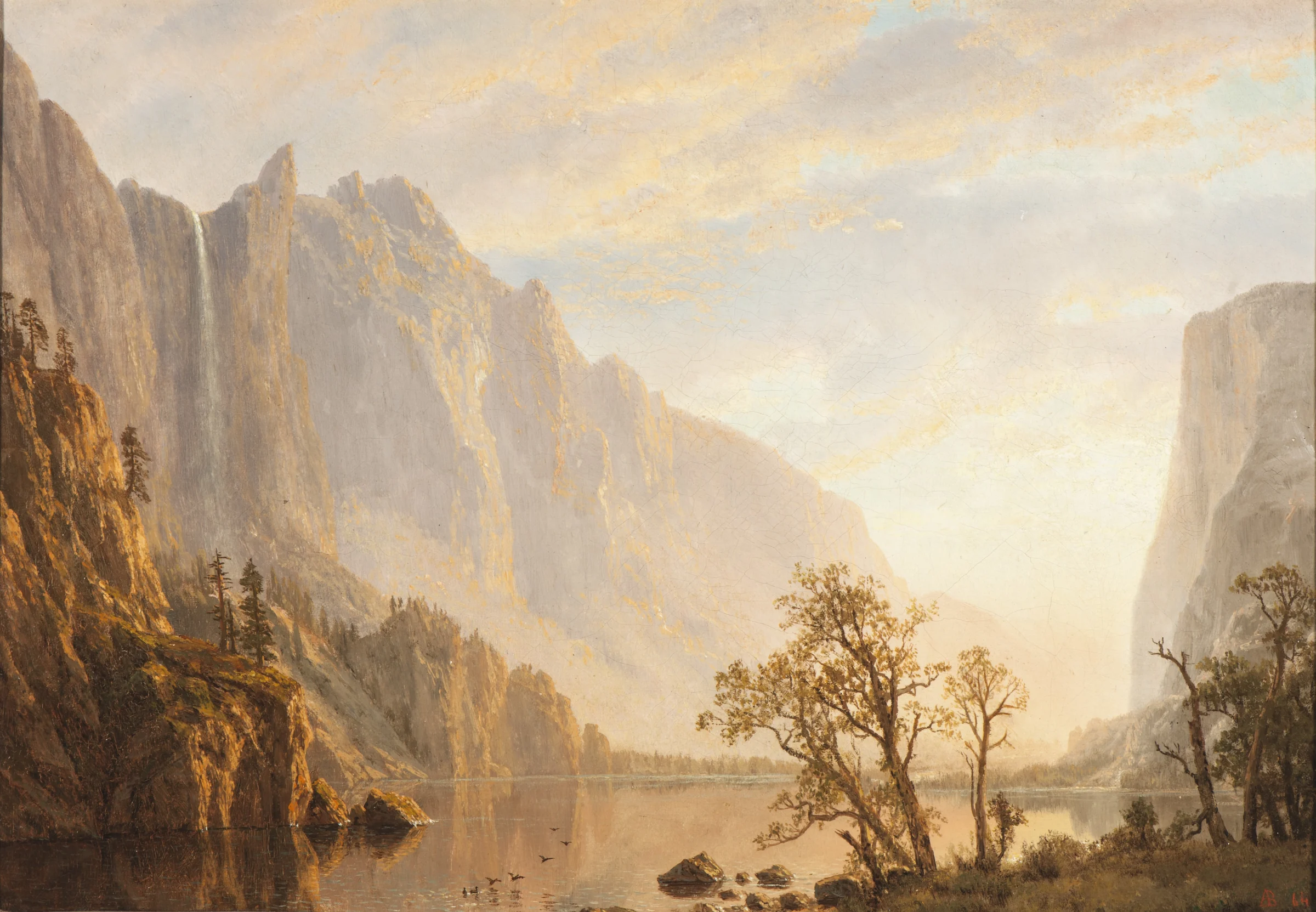 Western Landscape, Mountain Scene and River
