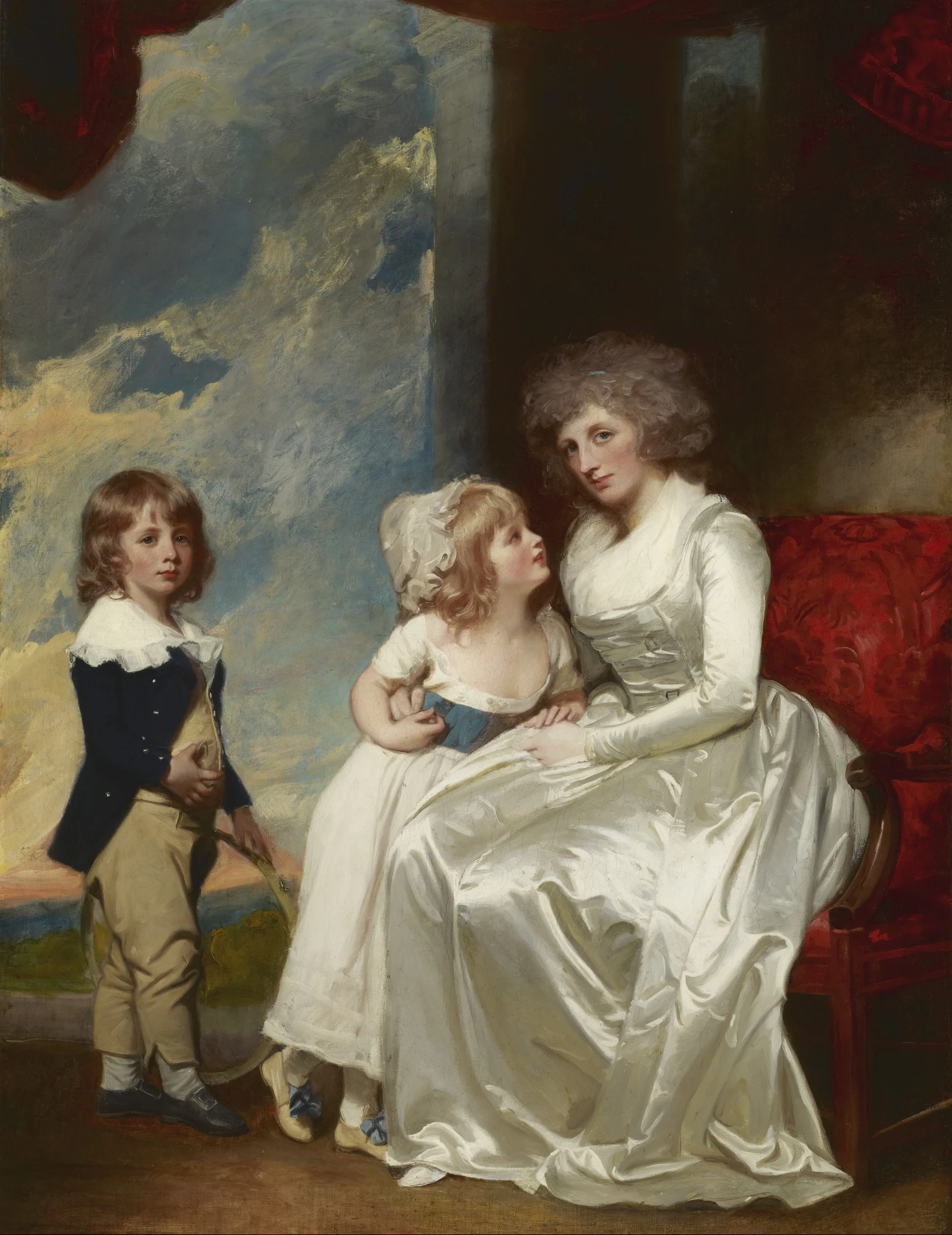Henrietta, Countess of Warwick, and Her Children — George Romney