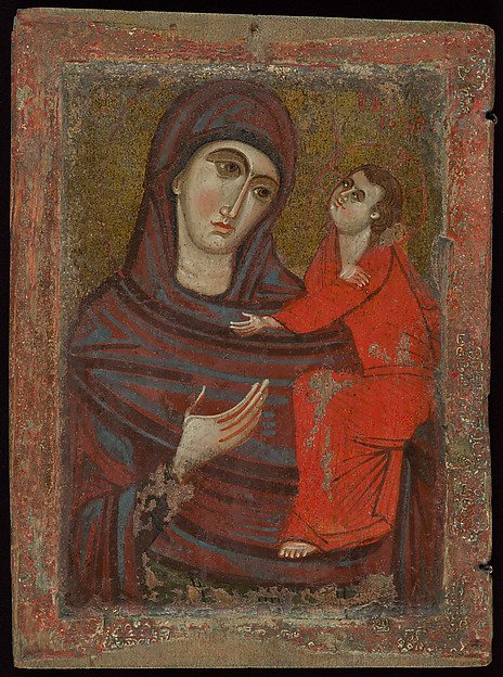 Icon of the Virgin and Child, Hodegetria variant — Byzantine or Crusader