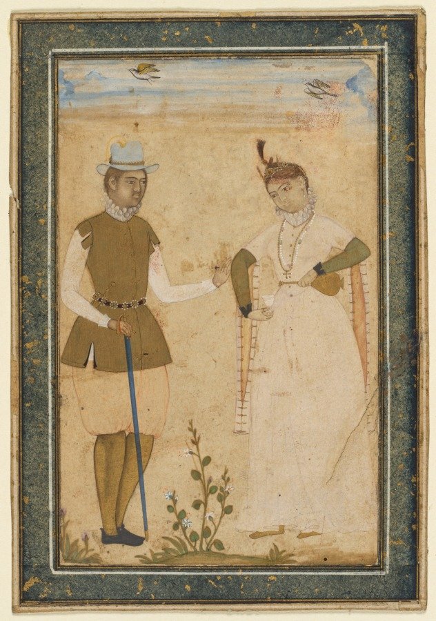 A European Couple — Ali Riza, the "Bodleian Painter" (Indian)