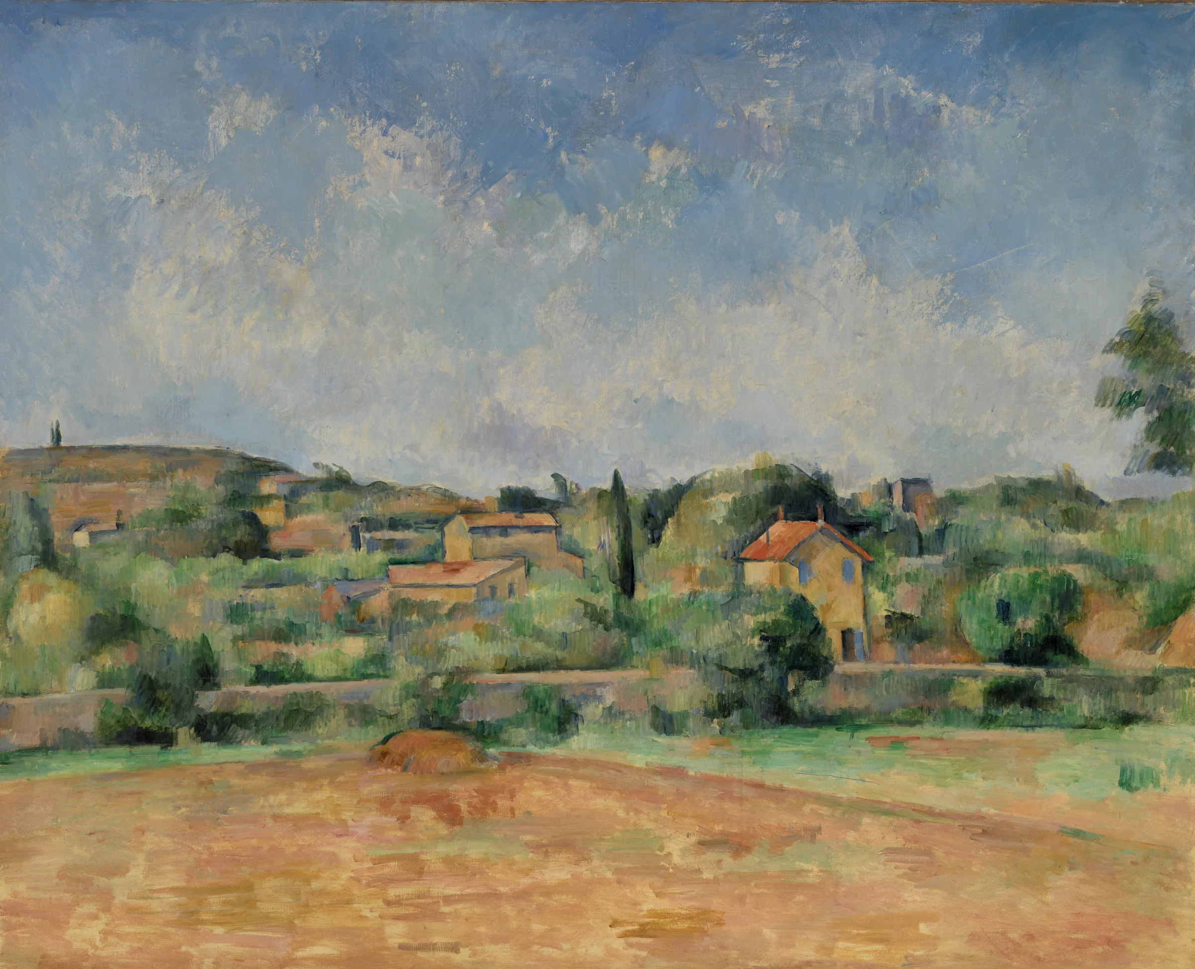 The Bellevue Plain, also called The Red Earth (La Plaine de Bellevue, dit aussi Les Terres Rouges) — Paul Cézanne