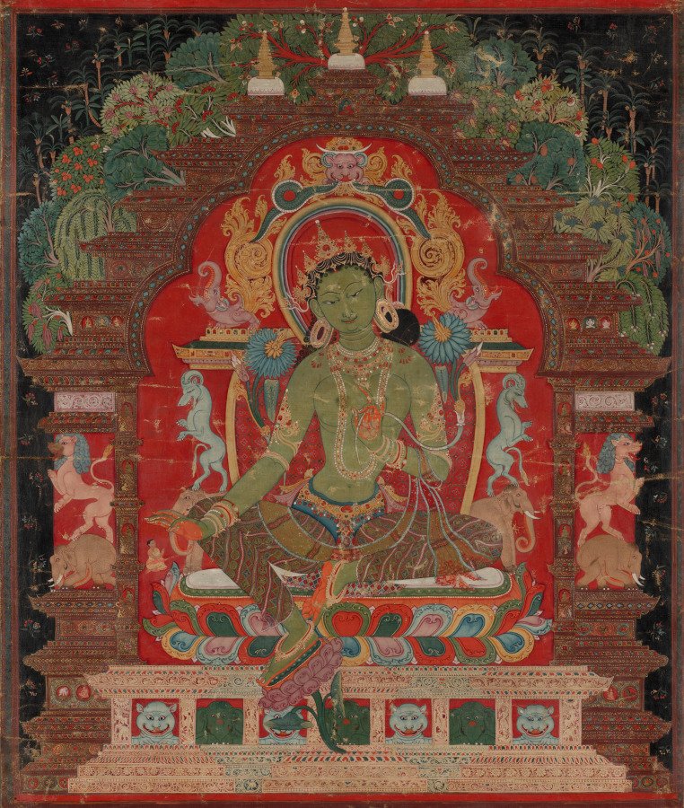 Green Tara — Aniko (Nepalese, active in Tibet mid- to late 1200s)