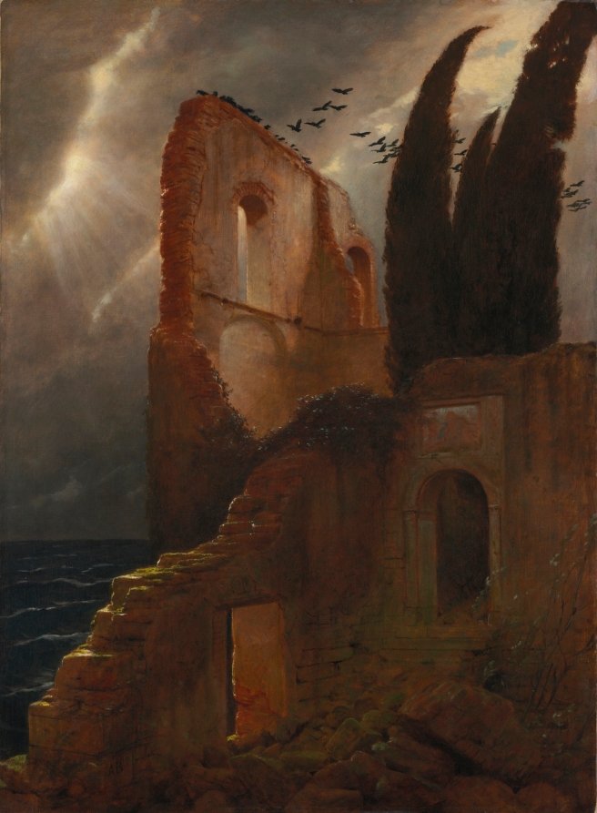 Ruin by the Sea — Arnold Böcklin (Swiss, 1827–1901)