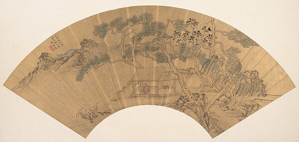 Landscape with figure — Chen Jichun