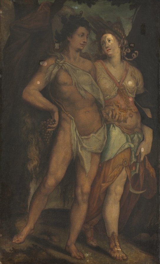 Ceres and Bacchus — Bartholomaeus Spranger (Flemish, 1546–1611)