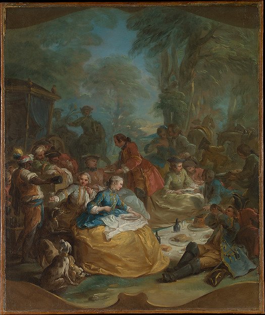 Halt of the Hunt — Carle (Charles André) Vanloo
