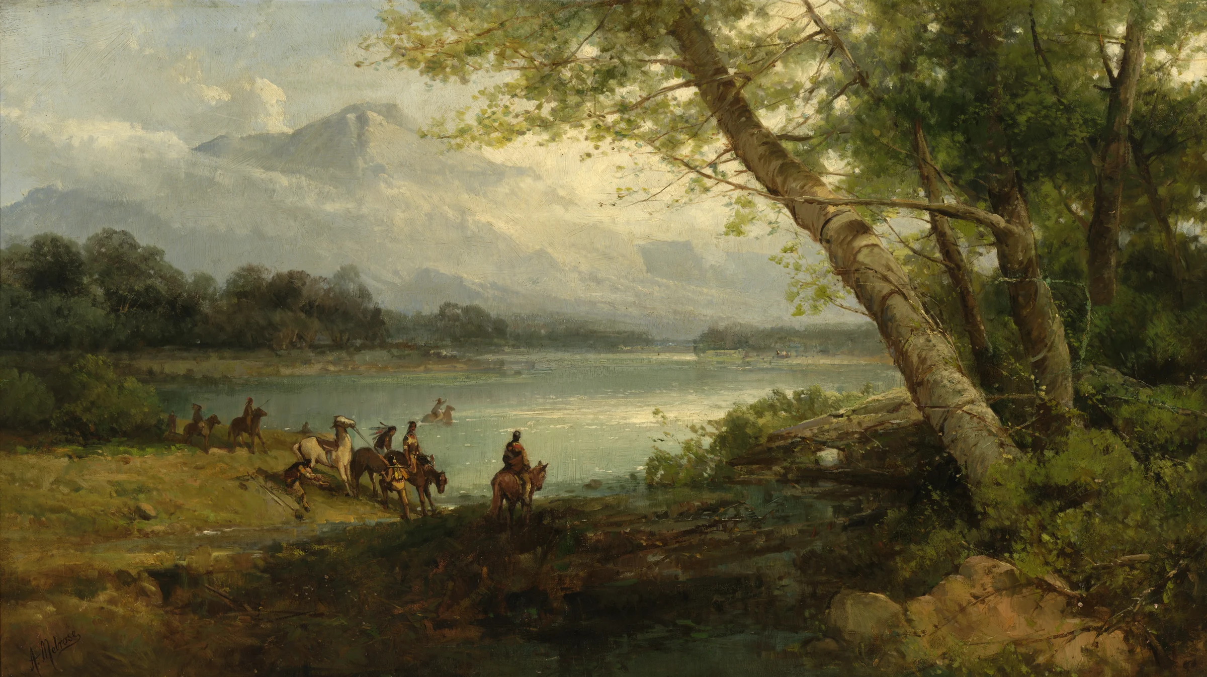Indians Crossing the Platte River