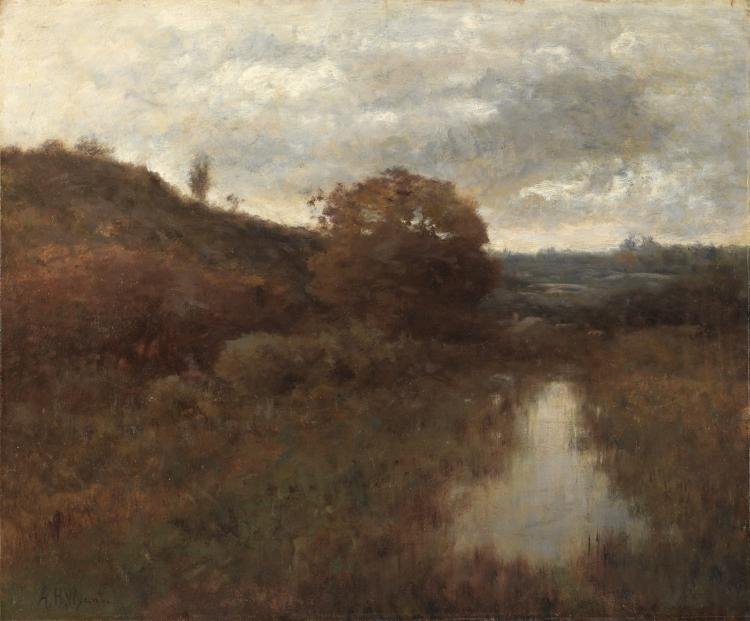 Autumn Landscape and Pool — Alexander H. Wyant (American, 1836–1892)