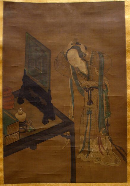At the Dressing Table — Unidentified artist