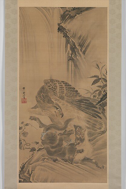 Eagle Attacking a Mountain Lion