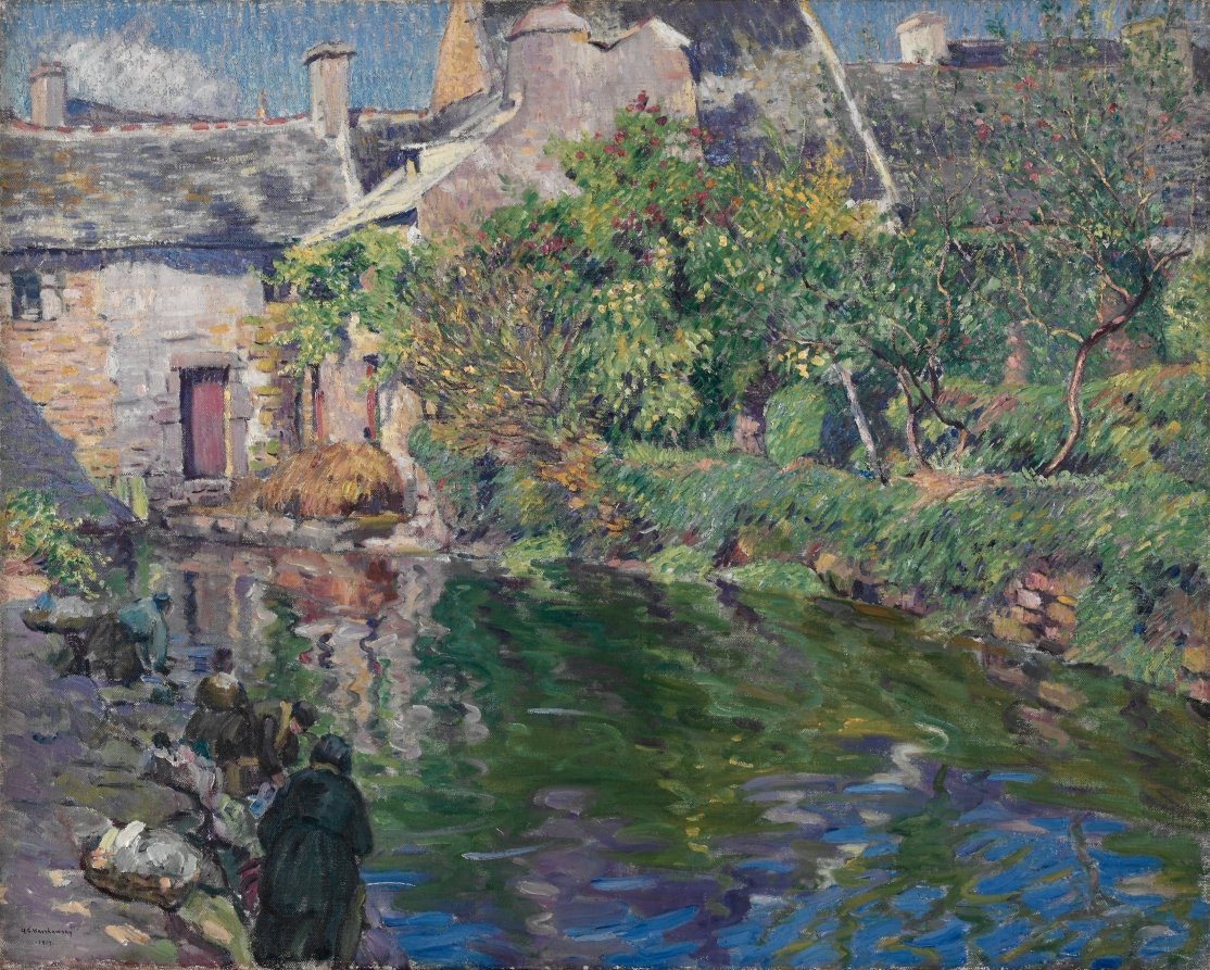 Washerwomen at Goyen — Abel George Warshawsky (American, 1883–1962)