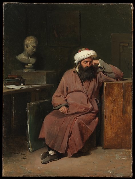An Ottoman Man in the Artist's Studio — Auguste-Xavier Leprince