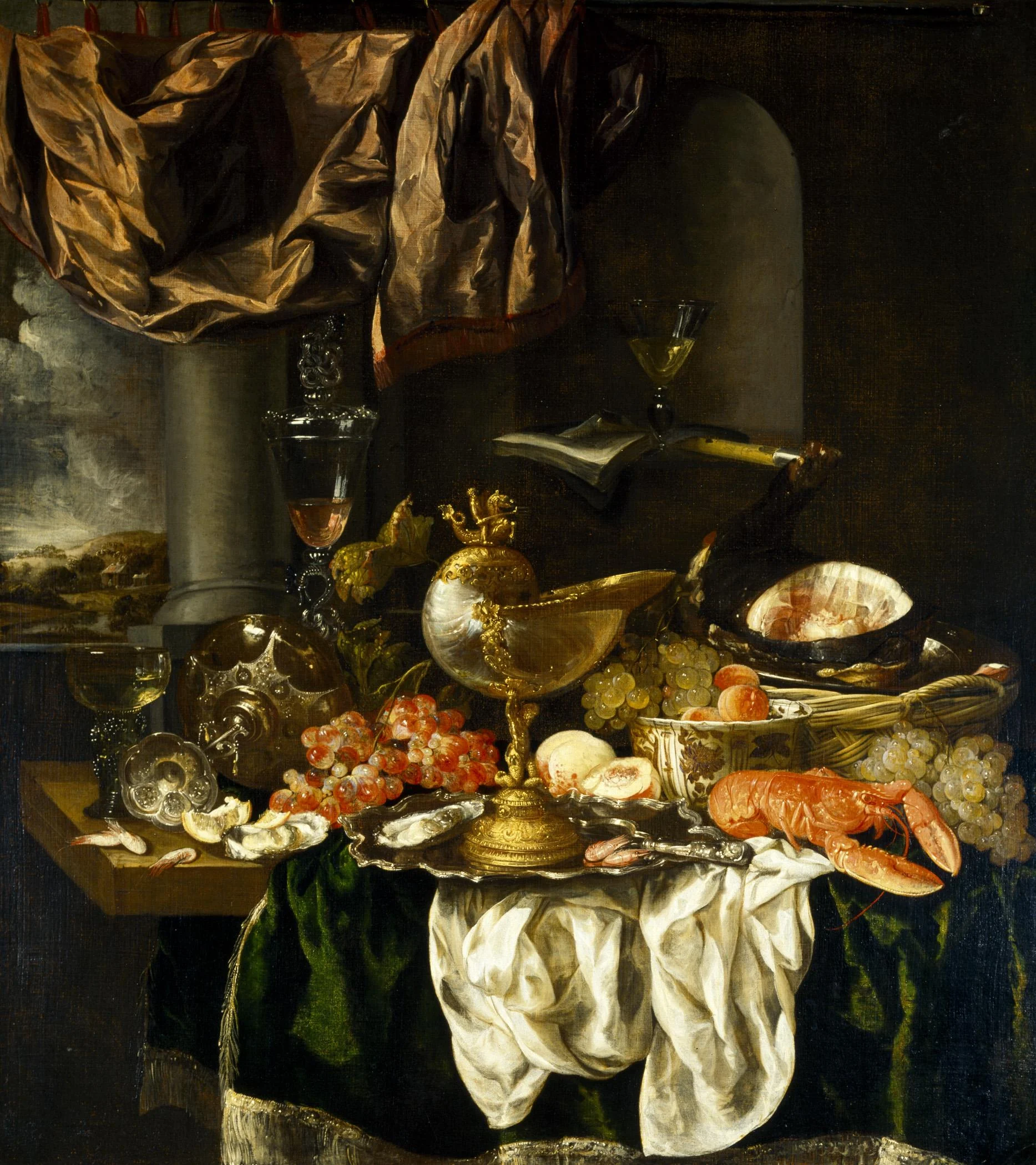 Still Life with Landscape — Abraham Hendricksz. Van Beyeren