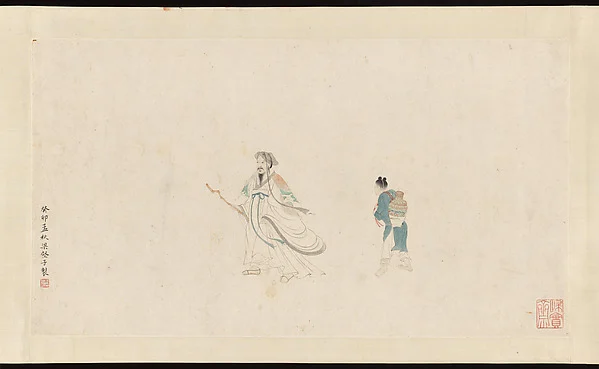 Two figures after Qiu Ying — Liu Yanchong
