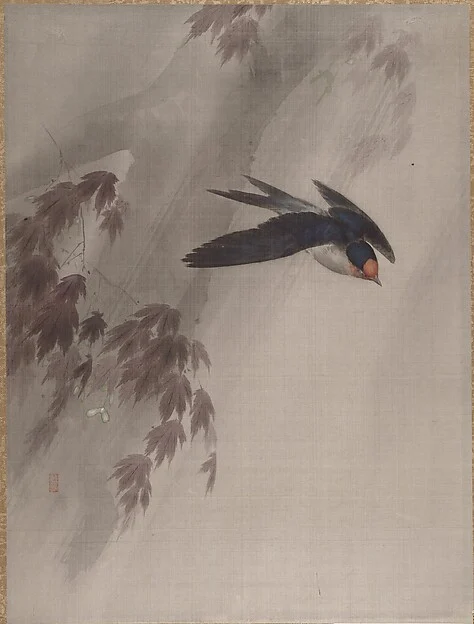 A Swallow in the Rain — Okada Baison