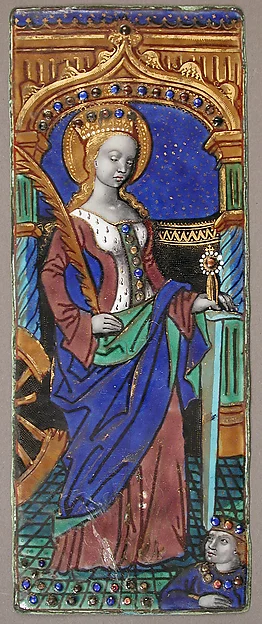 Triptych Panel with Saint Catherine — Master of the Triptych of Louis XII