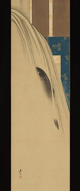 A Carp Ascending a Waterfall