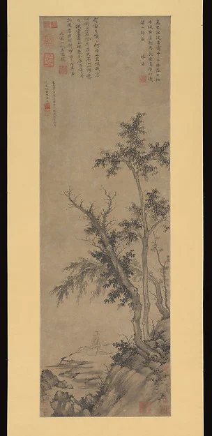Recluse Fishing by Autumn Trees
