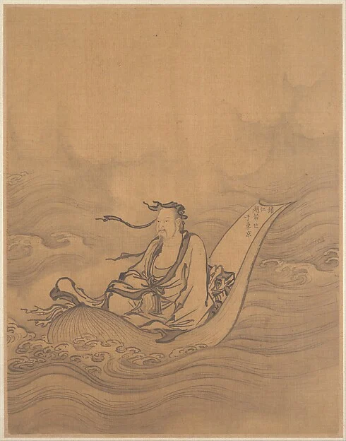 Sage Floating on Lotus Leaf — Unidentified artist