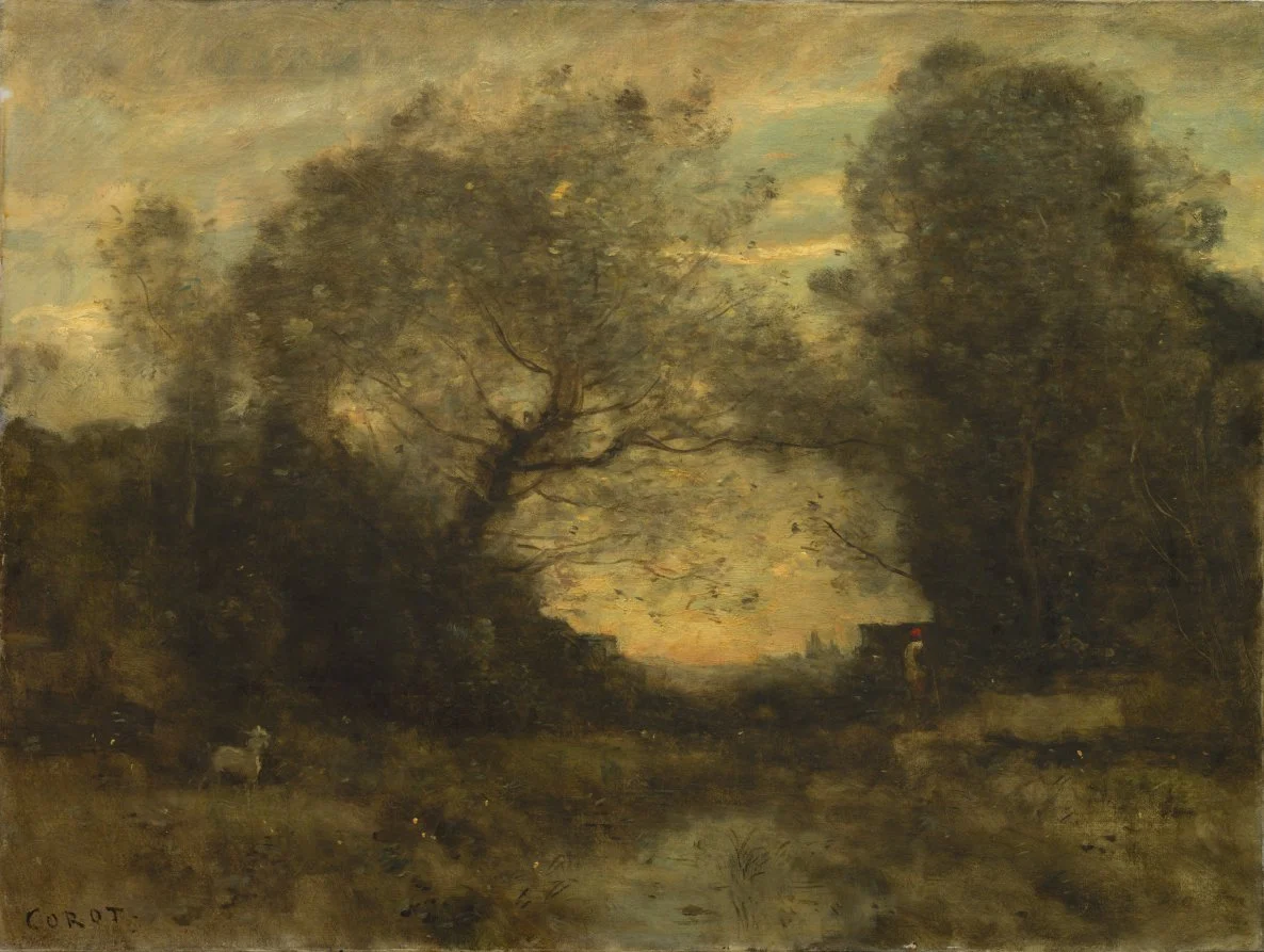 The Pond at the Entrance of the Woods — Jean Baptiste Camille Corot (French, 1796–1875)