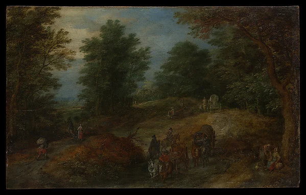 Landscape with Travelers on a Woodland Path