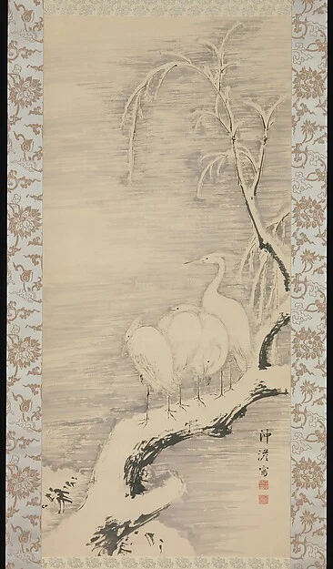 Herons in the Snow