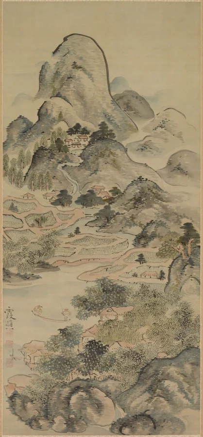 Fishing in a Springtime Valley — Ike Taiga (Japanese, 1723–1776)