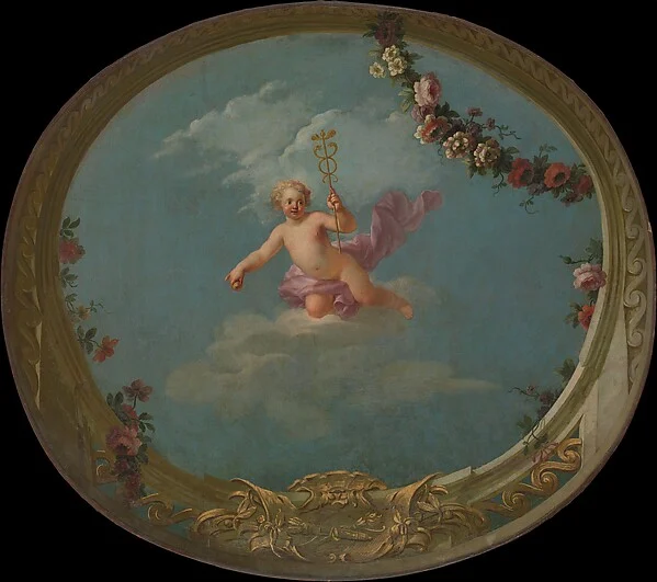 Cupid as a Messenger, with Caduceus — French Painter