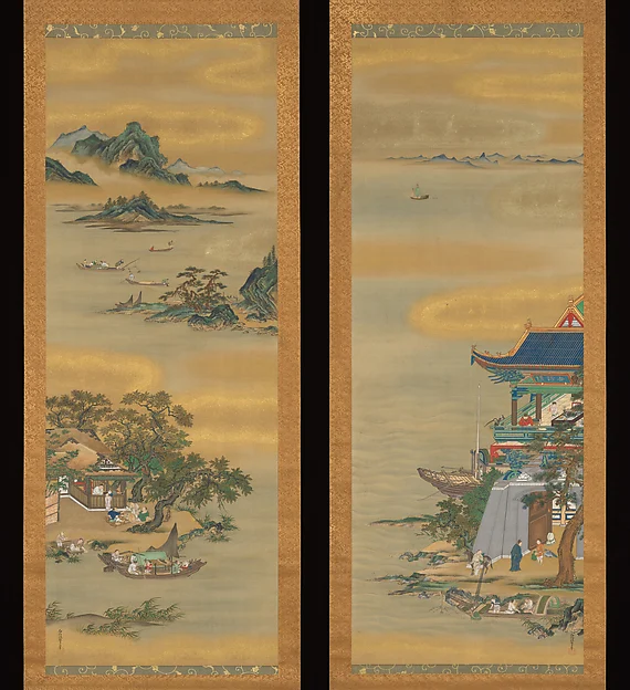 Yueyang Pavilion — Kanō Isen’in Naganobu 狩野伊川院栄信