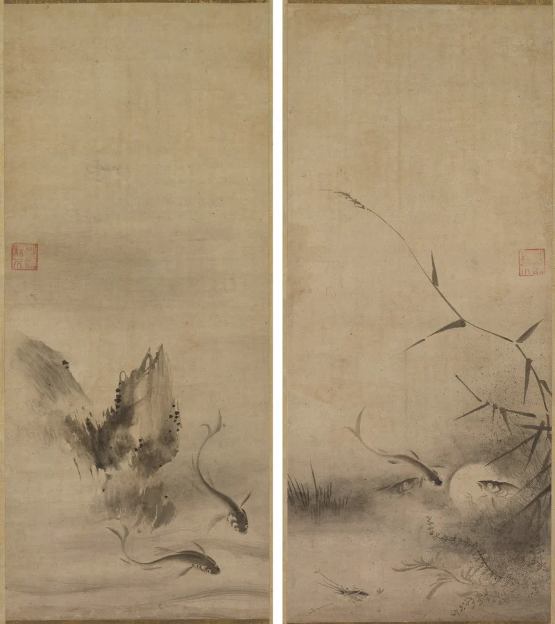 Fish and Rock; Fish and Seaweed — Rinkyo (Japanese)