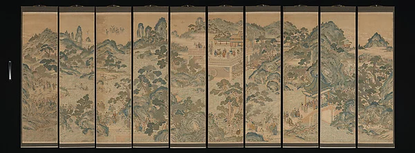 Mythical landscape with immortals — Unidentified artist