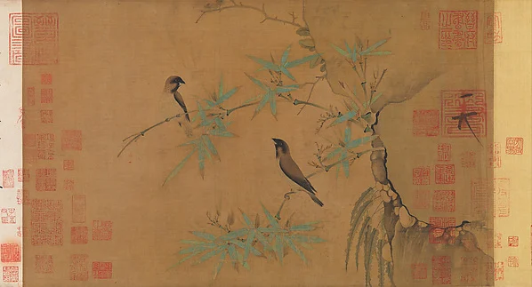 Finches and bamboo — Emperor Huizong