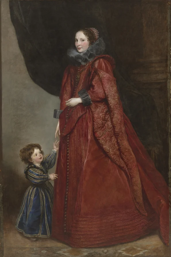 A Genoese Lady with Her Child — Anthony van Dyck (Flemish, 1599–1641)