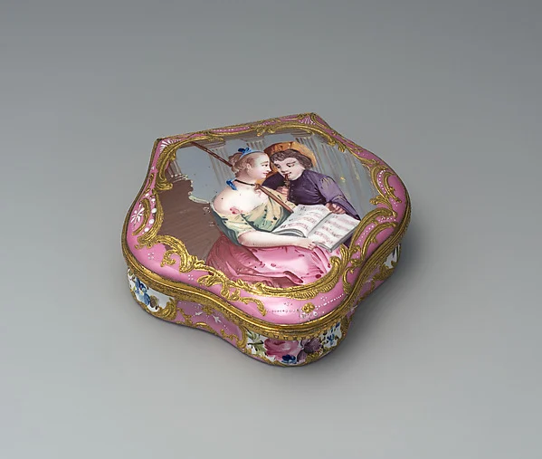 Snuffbox with music lesson scene — Jacques Philippe Le Bas