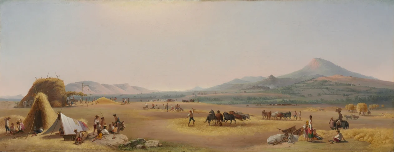 Harvest on the Roman Campagna — John Gadsby Chapman (American, 1808–1889)