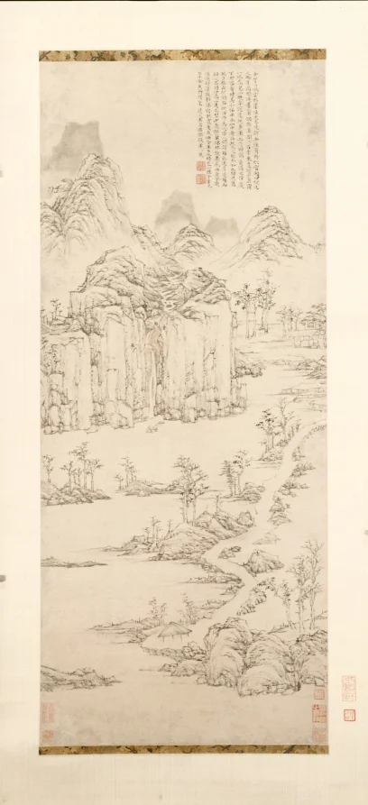 Daoist Retreat in Mountain and Stream (Landscape after Ni Zan [1301–1374])
