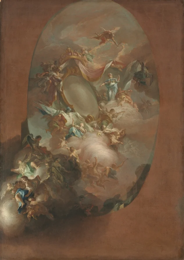 Study for "The Apotheosis of Ferdinand IV and Maria Carolina, King and Queen of Naples" (for the Palazzo dei Regi Studi, Naples) — Pietro Bardellino (Italian, 1728–1810)