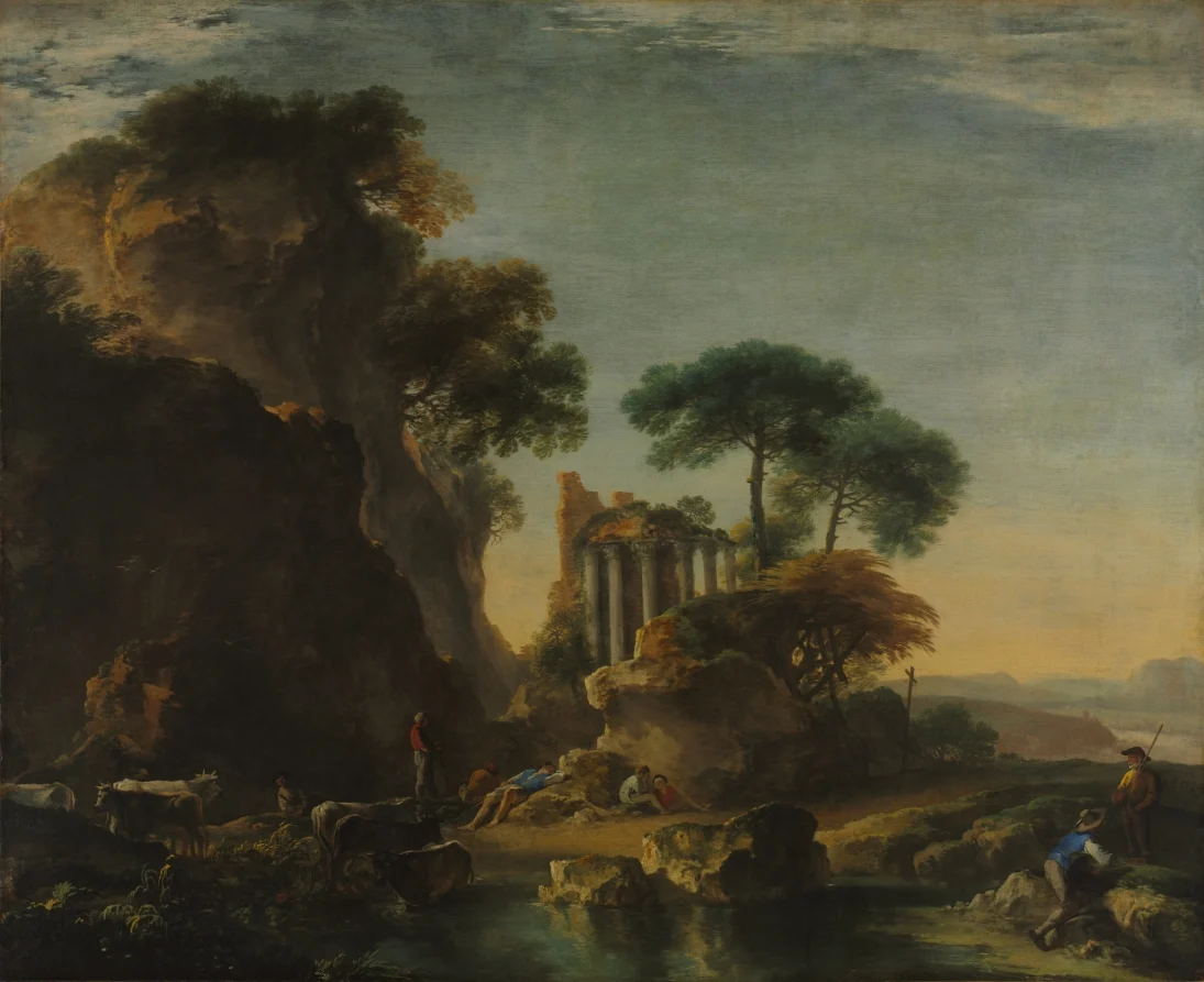 Ruins in a Rocky Landscape — Salvator Rosa (Italian, 1615–1673)