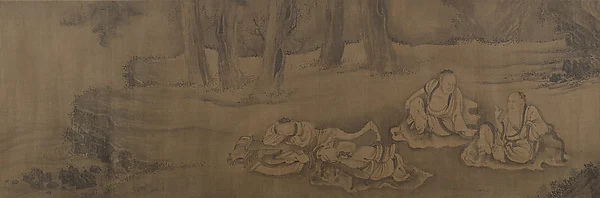 Scholars and Monkeys under Trees — Unidentified artist