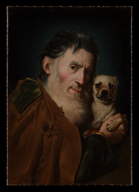 An Old Man with a Dog — Giacomo Ceruti