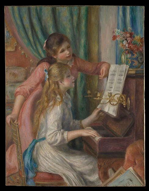 Two Young Girls at the Piano